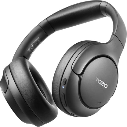 TOZO HT2 Hybrid Active Noise Cancelling Headphones, Wireless over Ear Bluetooth Headphones Electronic Audio Headset Earbud Noisecancellingheadphones Gym Traveling Mother'S Day Gift Tiktokshopcreatorpicks Black