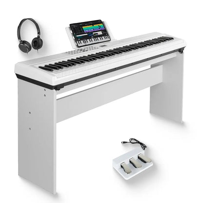 STRICH 88 Keys Weighted Keyboard with Stand & Sustain Pedal, Hammer-Action Digital Piano, 2X15W Built-In Speakers, Full-Size Electric Piano Keyboard Supports Usb-Midi/Wireless Connect, SDP-120S