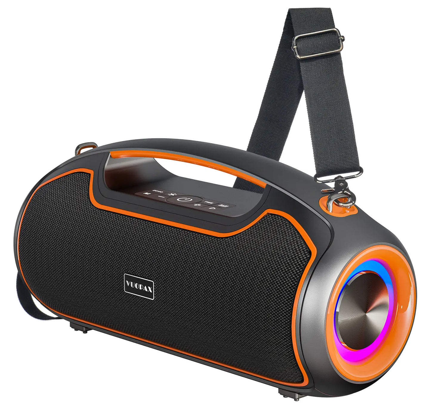 Portable Bluetooth Speakers, 200W Peak Loud Sound and Deep Bass for Party, IP65 Waterproof Wireless Outdoor Speaker W/ 2*Subwoofer/Tweeter/Dsp/Bass Boost/Fast Charging/Tws/Tf/Usb/Aux, 24H Playtime