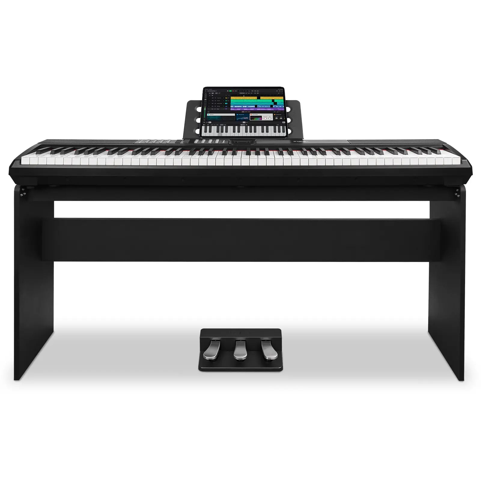 STRICH 88 Keys Weighted Keyboard with Stand & Sustain Pedal, Hammer-Action Digital Piano, 2X15W Built-In Speakers, Full-Size Electric Piano Keyboard Supports Usb-Midi/Wireless Connect, SDP-120S