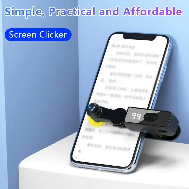 Rechargeable Automatic Clicker Mobile Game Trigger (2026 Model) – Built-In Battery, 99 Speed Settings, Smart Trigger for Gaming & Shopping Rewards, Black Gaming Accessories, Tech Accessories for Smartphones