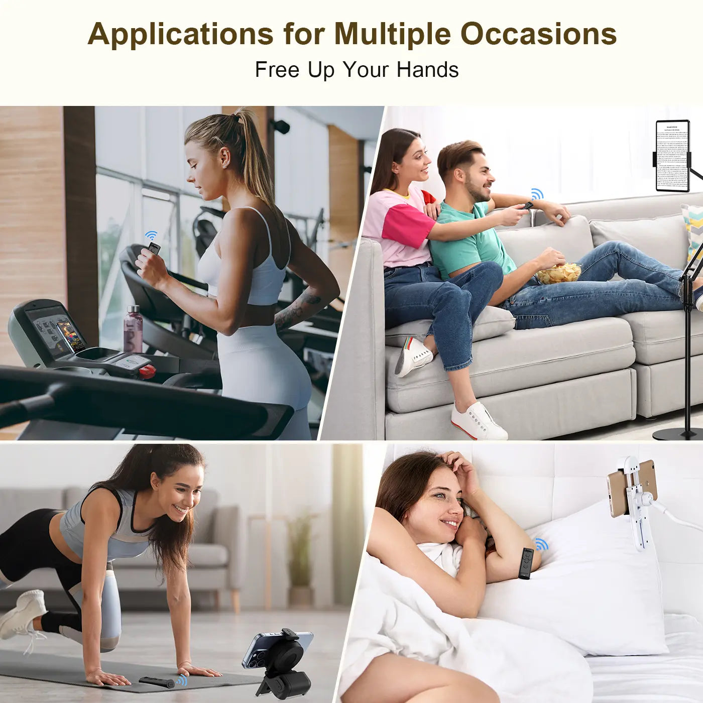 PUTARE Remote Control for Tiktok Scrolling with Smartphone Holder Stand, Wireless Scroller Page Turner, Camera Shutter Video Recording for Ios Android, Cellphone Selfie Accessory,Upgraded Mothersdaygift Summervibes