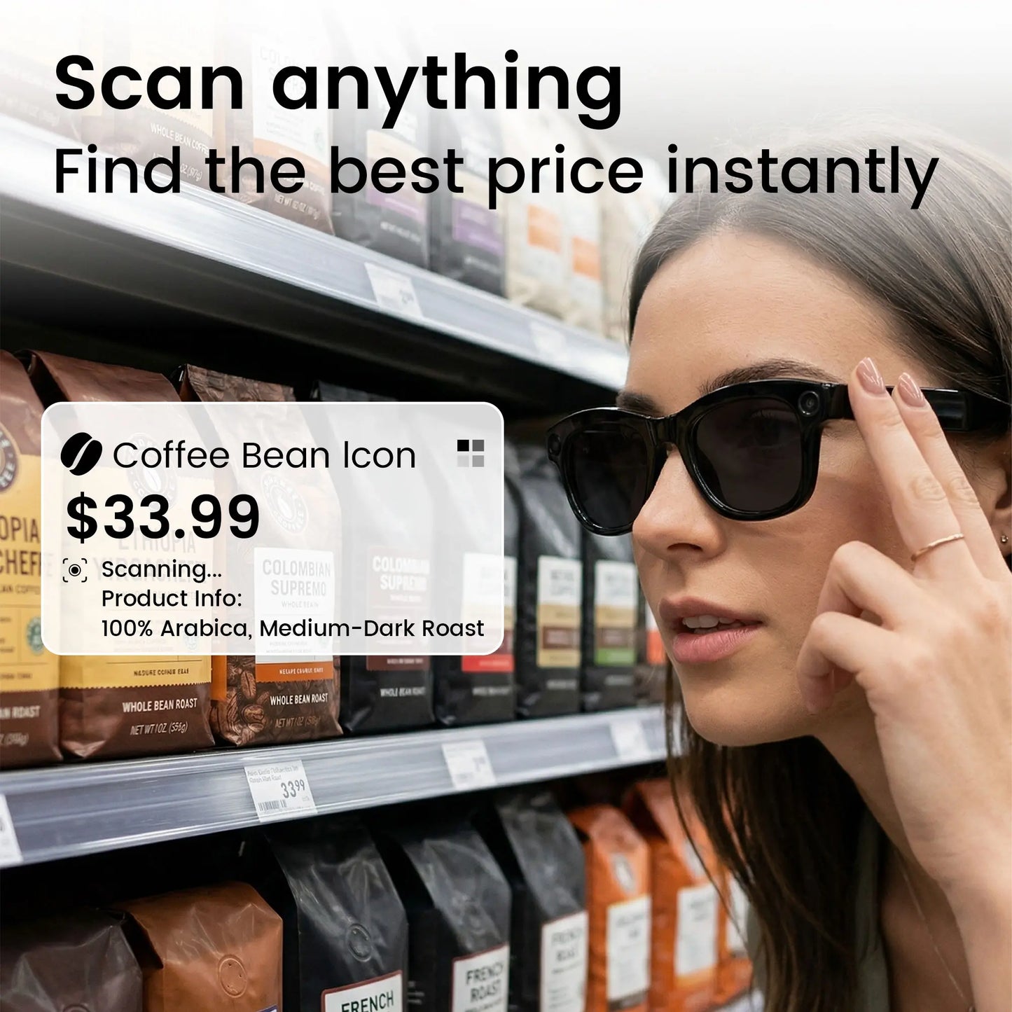 Gemirels Smart AI Glasses with 5MP HD Camera, Hands-Free POV Video & Photography, Instant 160+ Language Translation, Cycling & Outdoor Essentials, the Ultimate Tech Gift Wearable Multifunctional Outdoorfun