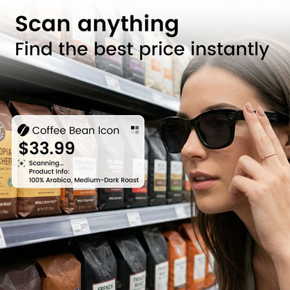 Gemirels Smart AI Glasses with 5MP HD Camera, Hands-Free POV Video & Photography, Instant 160+ Language Translation, Cycling & Outdoor Essentials, the Ultimate Tech Gift Wearable Multifunctional Outdoorfun