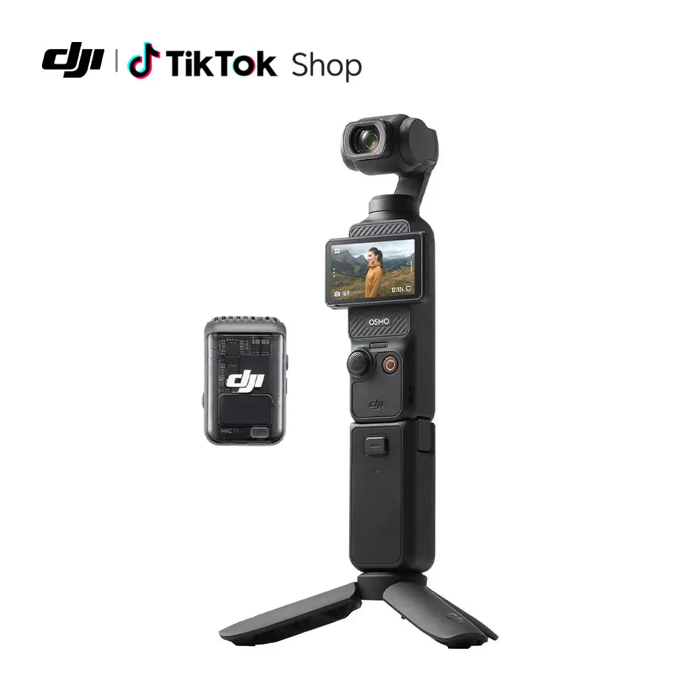 DJI Osmo Pocket 3 - Professional Vlogging Camera with 1'' CMOS Sensor, 4K/120fps Video, 3-Axis Stabilization, Fast Focus, and Advanced Face/Object Tracking for YouTube Content Creation