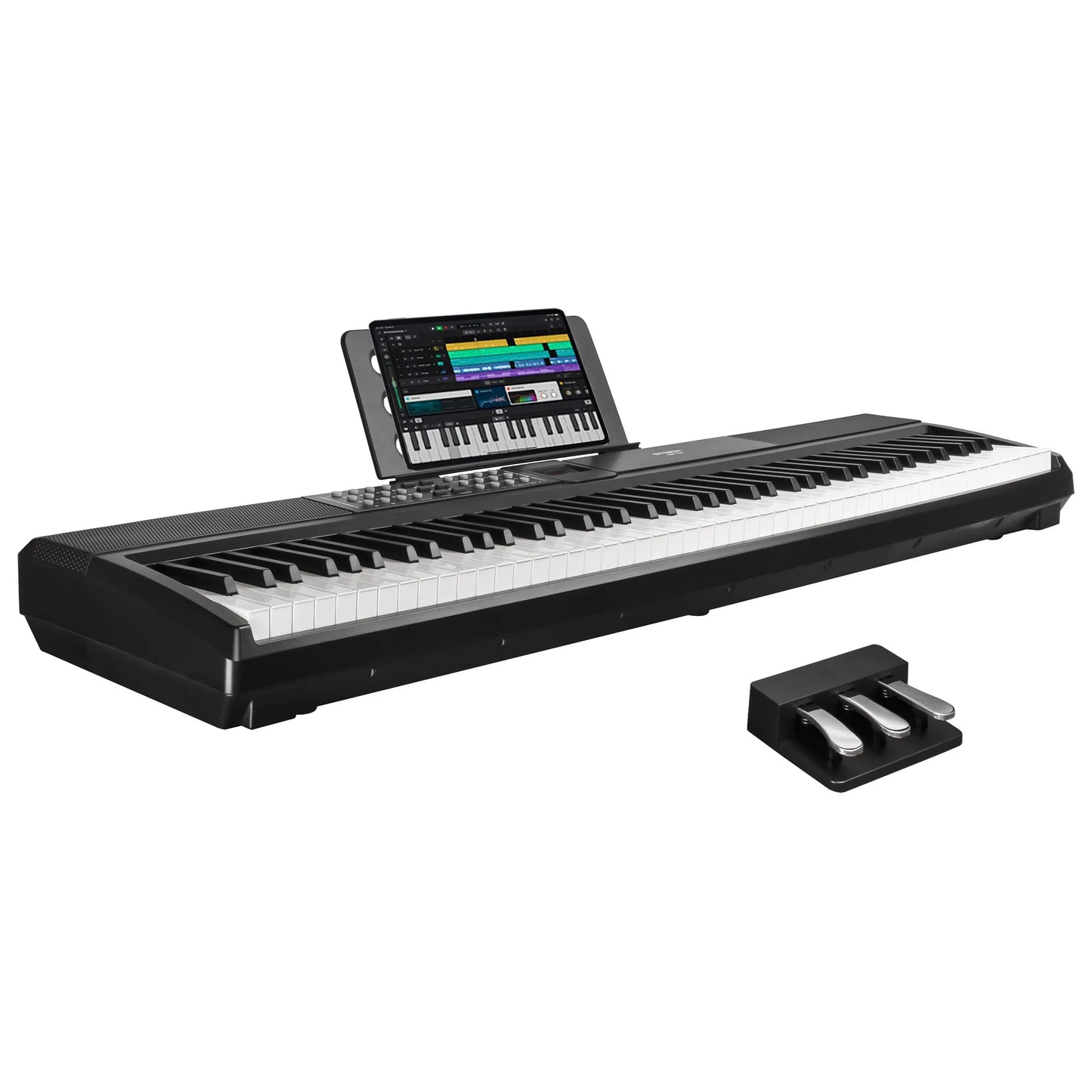 STRICH 88 Keys Weighted Keyboard with Stand & Sustain Pedal, Hammer-Action Digital Piano, 2X15W Built-In Speakers, Full-Size Electric Piano Keyboard Supports Usb-Midi/Wireless Connect, SDP-120S