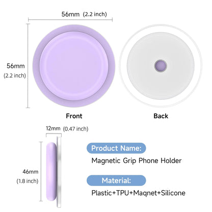 Strong Magnetic Phone Grip Holder Stand, Telescopic Lazy Phone Bracket, Removable round Silicone Part, Hands-Free Phone Mount for Iphone 17/16/15/14/13/12 Series #GLOBAL PICKS