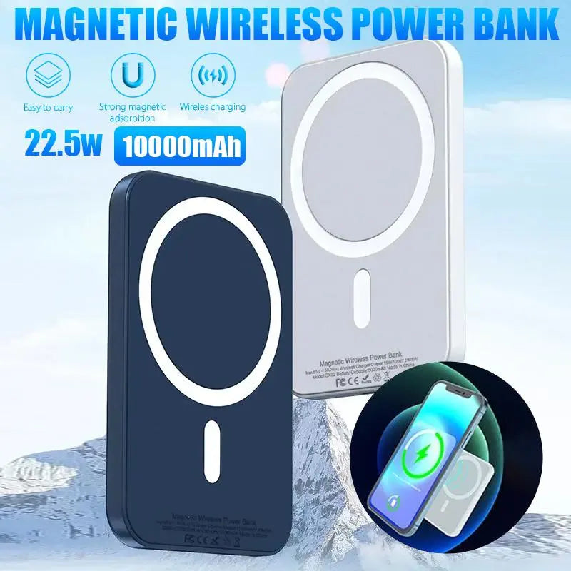 10000Mah/5000Mah Magnetic Wireless Charger Power Bank Battery Pack
