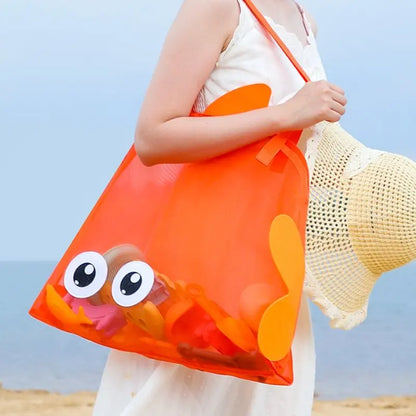 Large Capacity Mesh Beach Bag for Kids and Adults - Versatile Outdoor Toy Storage and Travel Swim Shoulder Bag - Essential Lightweight Travel Accessory