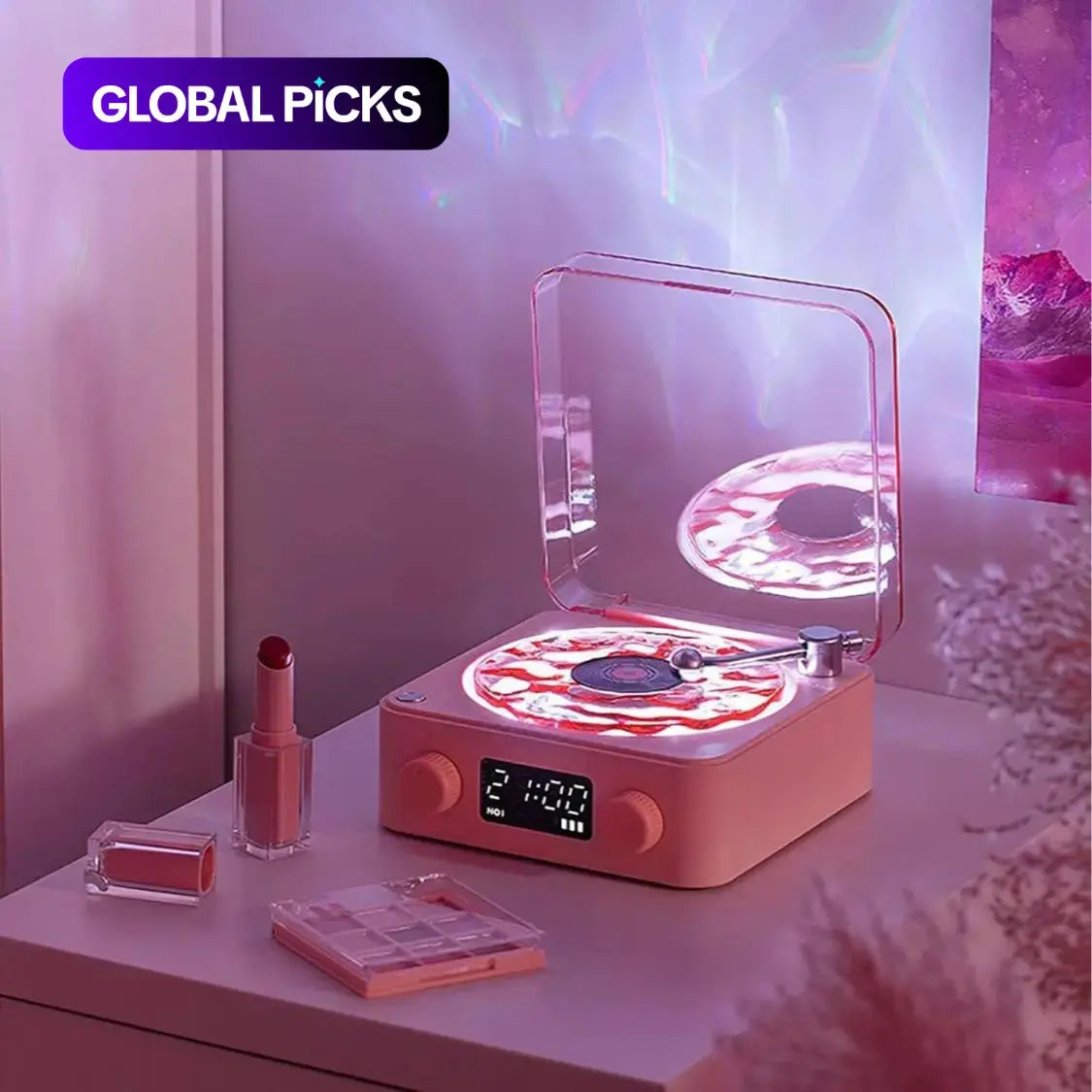 Wireless Speaker, White Noise Speaker, Multifunctional Desktop Speaker with USB Port & AUX Input, Speaker with Environment Light Adjustment Modes, Gifts