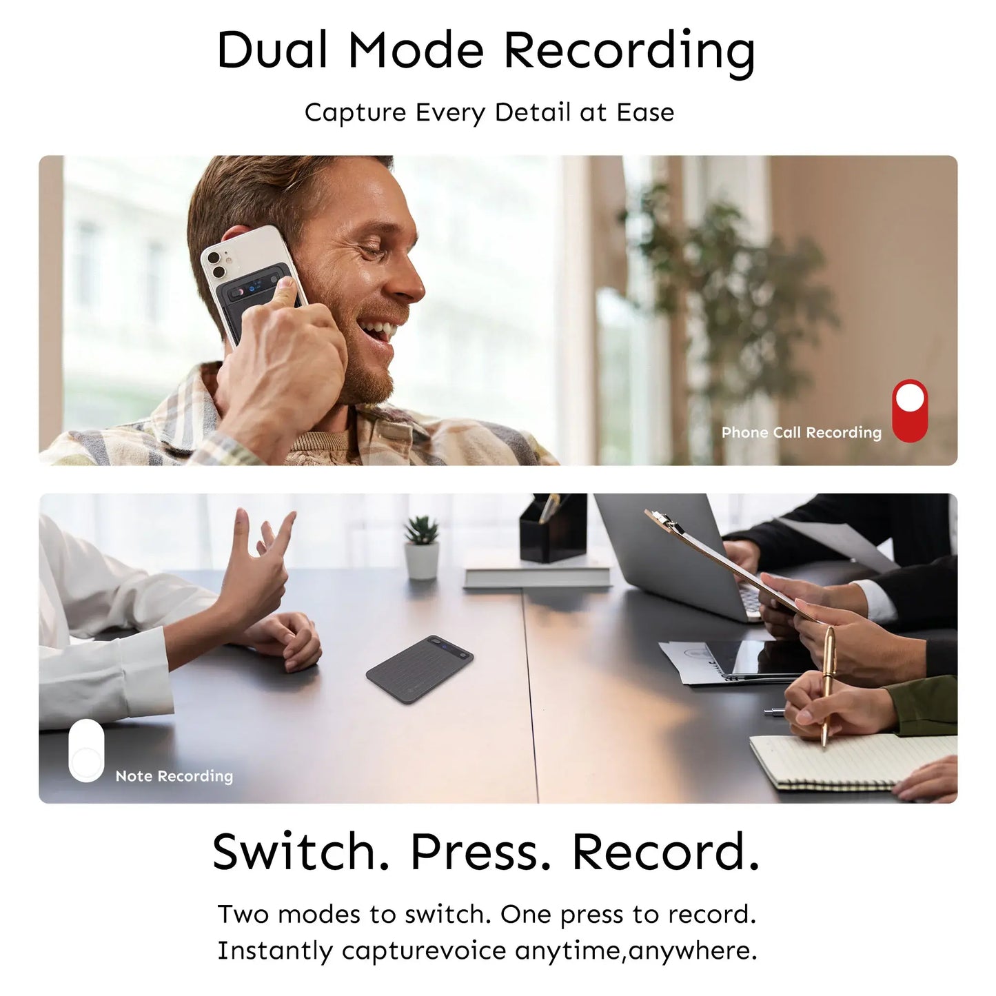 UMEVO Note Professional AI Voice Recorder for Business Meetings, Calls & Interviews,50-Hour Battery Life, AI Transcription