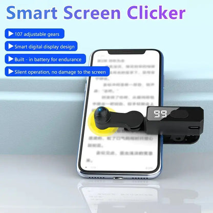 Rechargeable Automatic Clicker Mobile Game Trigger (2026 Model) – Built-In Battery, 99 Speed Settings, Smart Trigger for Gaming & Shopping Rewards, Black Gaming Accessories, Tech Accessories for Smartphones