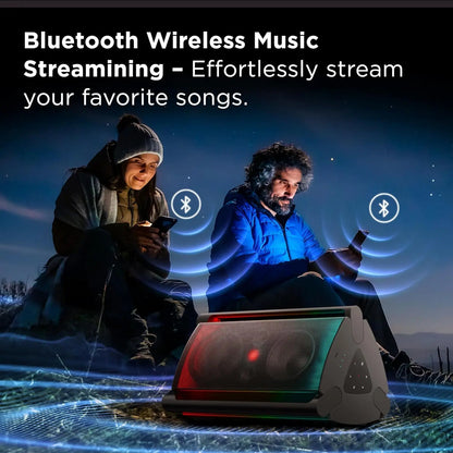 TCL TP300K & TP200K Portable Bluetooth Party Speaker with 8 RGB Dynamic Light Shows, 18 Hr Battery, and IPX4 Splash-Proof Rating
