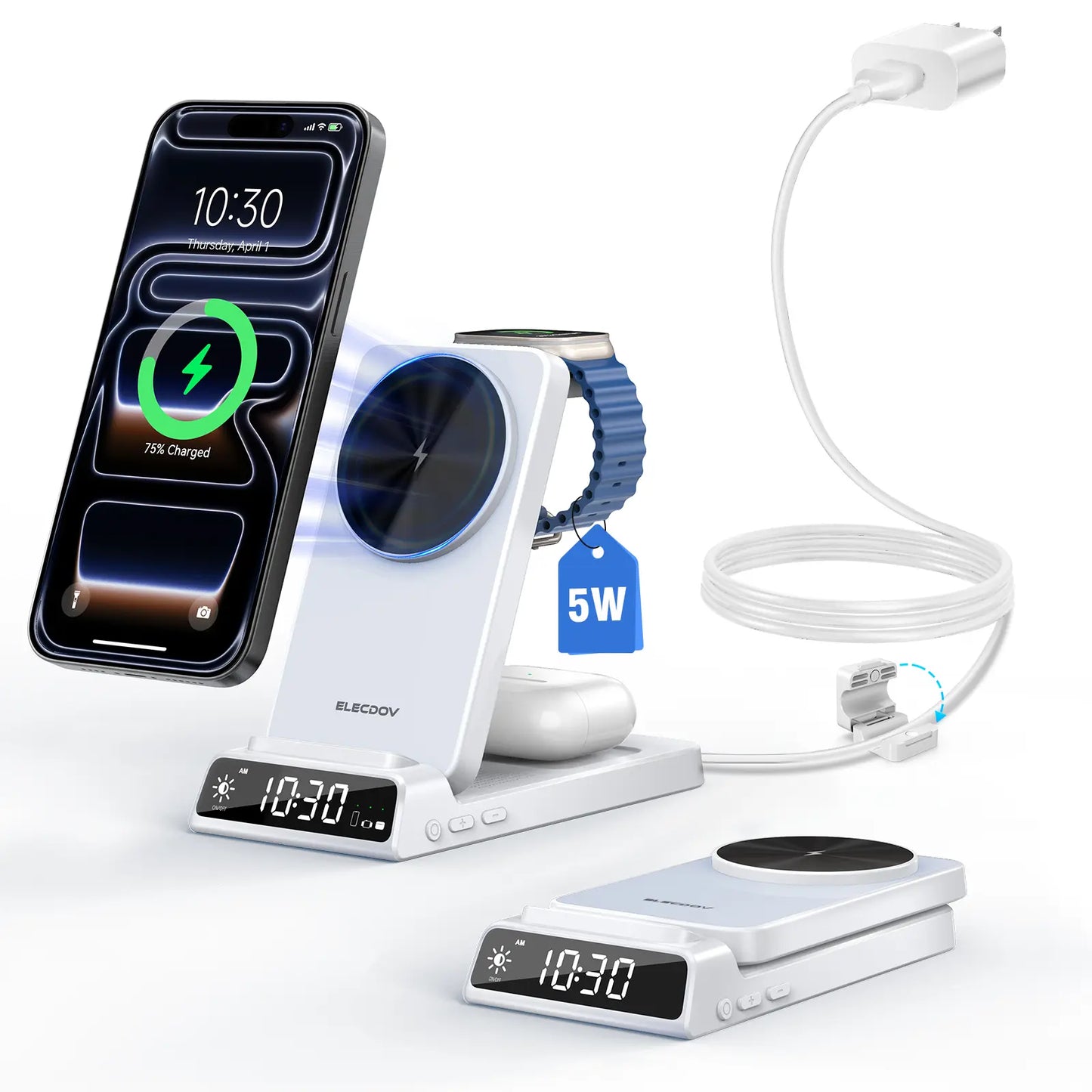 Bespoke 5-In-1 Magnetic Charging Station Supports 15W Fast Charging
