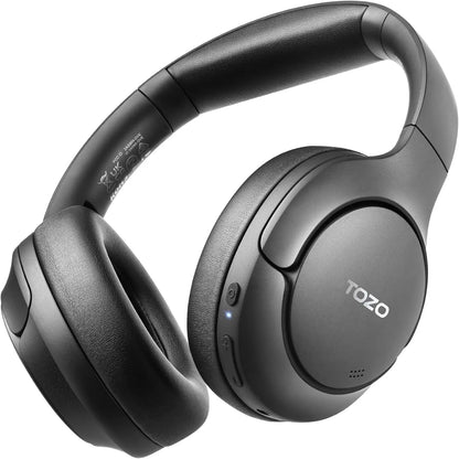 TOZO HT2 Hybrid Active Noise Cancelling Headphones, Wireless over Ear Bluetooth Headphones Electronic Audio Headset Earbud Noisecancellingheadphones Gym Traveling Mother'S Day Gift Tiktokshopcreatorpicks Black