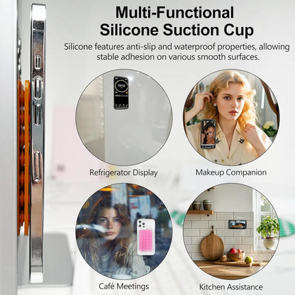 6 PCS Multi-Colors Silicone Suction Cup Phone Holder, Non-Slip Sticky Phone Grip for Selfies, Hands-Free Use, and Videos, Detachable & Reusable