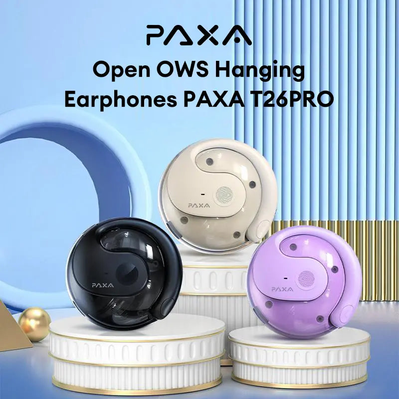 PAXA T26 Pro Wireless Earbuds - Premium Bluetooth Earbuds for Music and Phone Calls with Noise-Canceling Microphone and Sport Headset Design