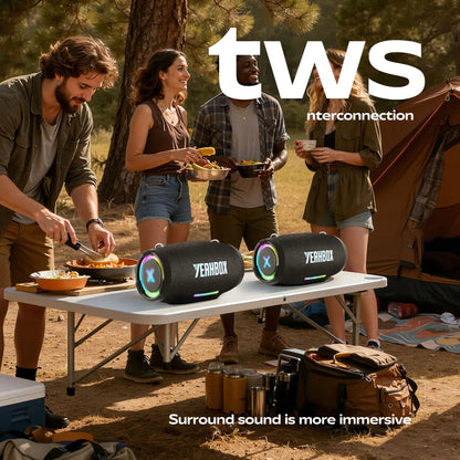 Nova Beat Bluetooth Speaker, Portable Hifi Party Speaker with Deep Bass Boost, RGB Light Show, IPX Protection, Long Playtime, TWS Stereo Pairing, for Home & Outdoor Summervibes,