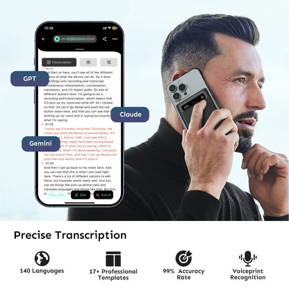 UMEVO Note Professional AI Voice Recorder for Business Meetings, Calls & Interviews,50-Hour Battery Life, AI Transcription