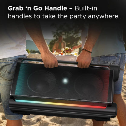 TCL TP300K & TP200K Portable Bluetooth Party Speaker with 8 RGB Dynamic Light Shows, 18 Hr Battery, and IPX4 Splash-Proof Rating