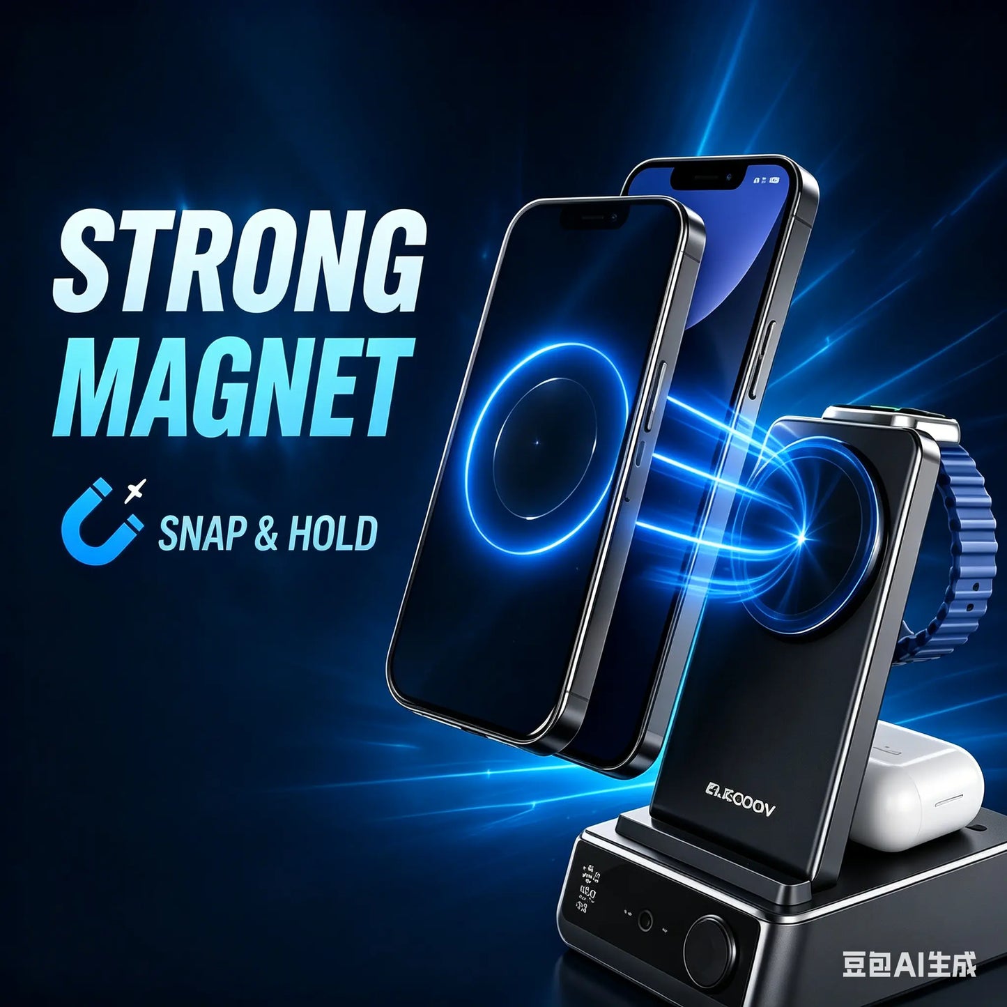Bespoke 5-In-1 Magnetic Charging Station Supports 15W Fast Charging